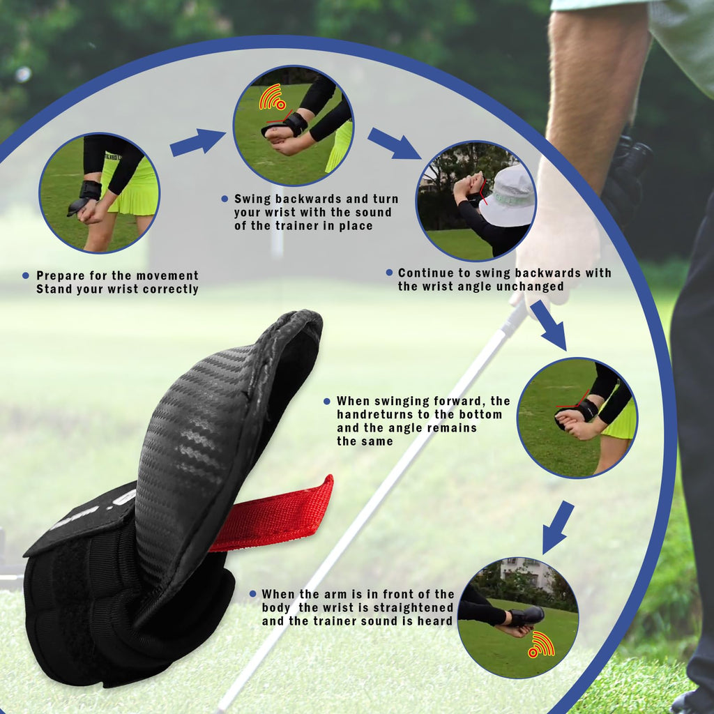 Eastrpupira Golf Wrist Training Aid, Golf Wrist Trainer, Swing Training Aid, Wrist Golf Training Equipment, Swing Trainer, Chipping Wristband for Club Golf Beginners Better Impact Position