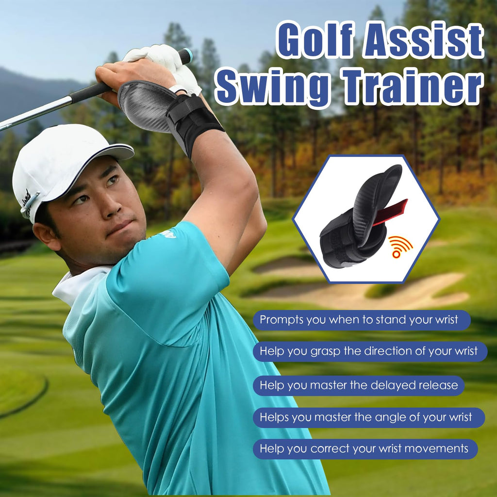 Eastrpupira Golf Wrist Training Aid, Golf Wrist Trainer, Swing Training Aid, Wrist Golf Training Equipment, Swing Trainer, Chipping Wristband for Club Golf Beginners Better Impact Position