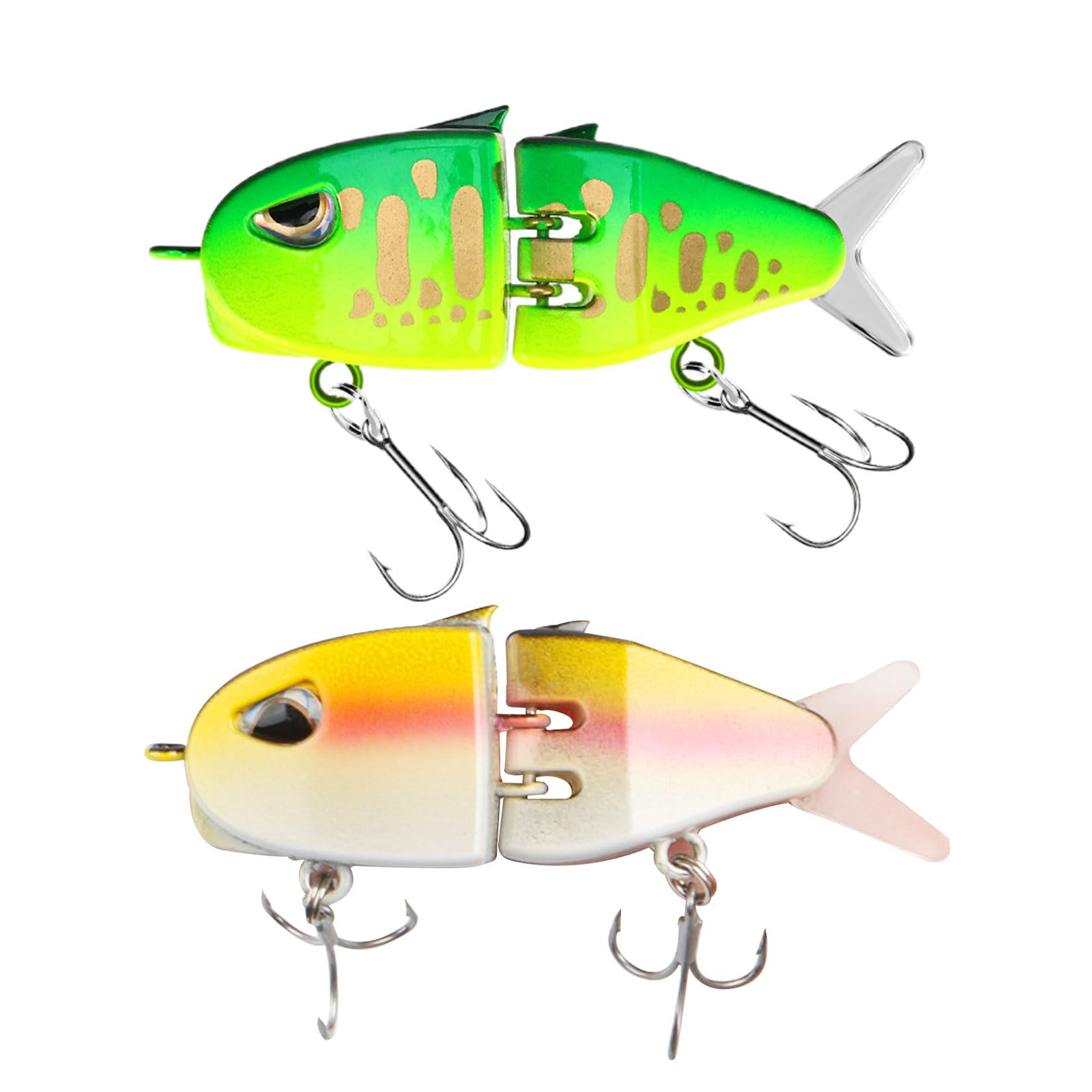 Eastrpupira 2 Pack Mini Glide Bait, Raptor Fishing Lure, Mini Swimbait, Glide Baits for Bass Amazing Fishing Gear Gifts for Family