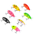 Eastrpupira 7 Pack Mini Glide Bait, Raptor Glide Bait, Swimbait Fishing Lures for Freshwater and Saltwater, Amazing Fishing Gear Present for Family