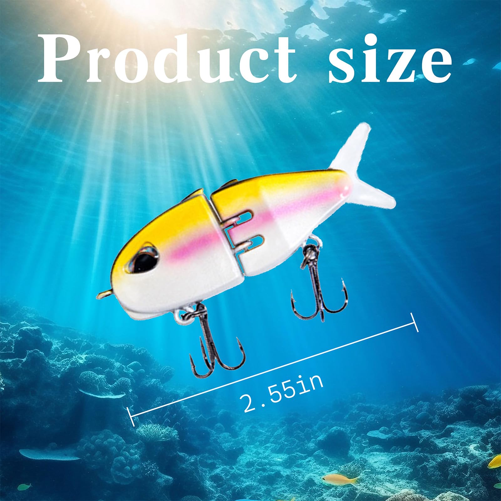 Eastrpupira 7 Pack Mini Glide Bait, Raptor Glide Bait, Swimbait Fishing Lures for Freshwater and Saltwater, Amazing Fishing Gear Present for Family