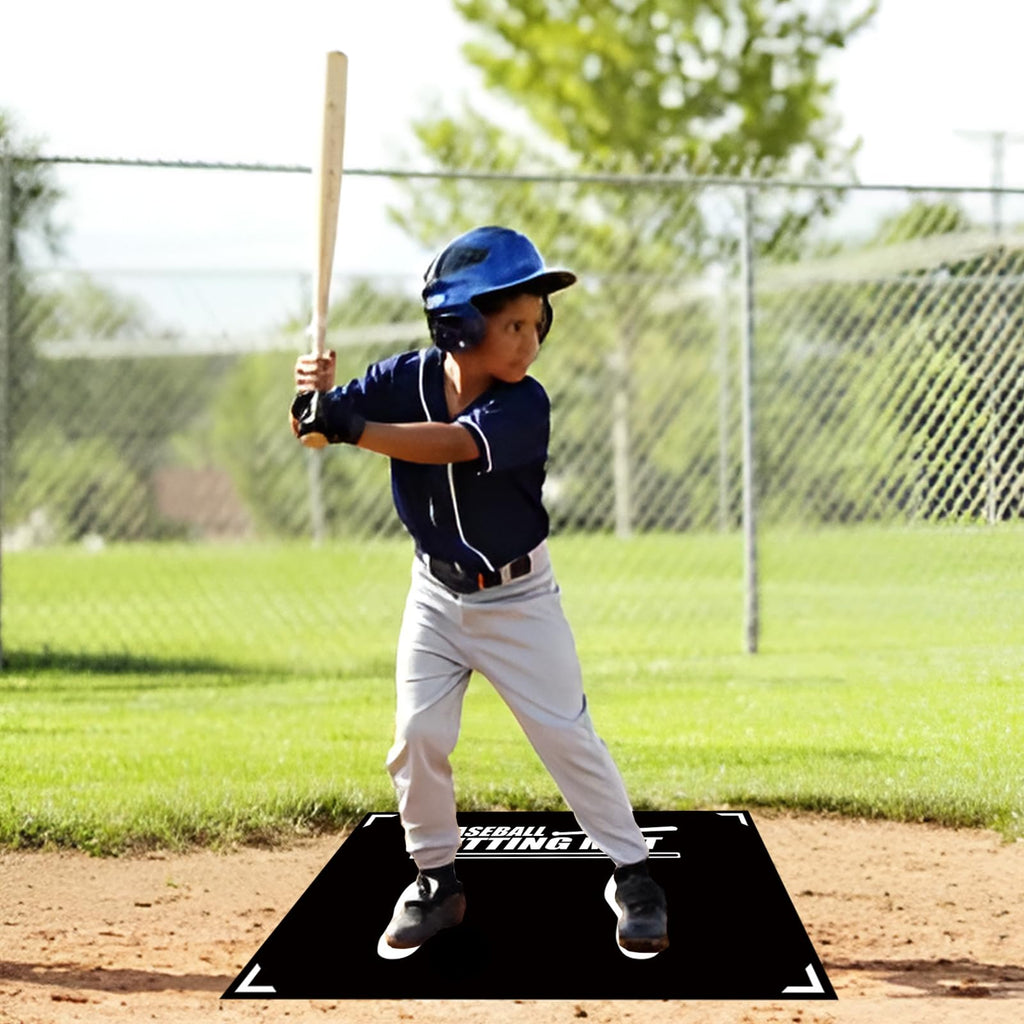 Eastrpupira Baseball Training Mat, T Ball, Baseball and Softball Batter Stance Training Mat, Batting Mat 23.6 x 35.4 Inch