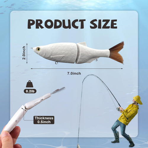 Eastrpupira 2 Pack Glide Bait, Lure Blanks, Glide Baits for Bass Fishing, Musky Lures, Fishing Lure Blanks Unpainted for Fishing