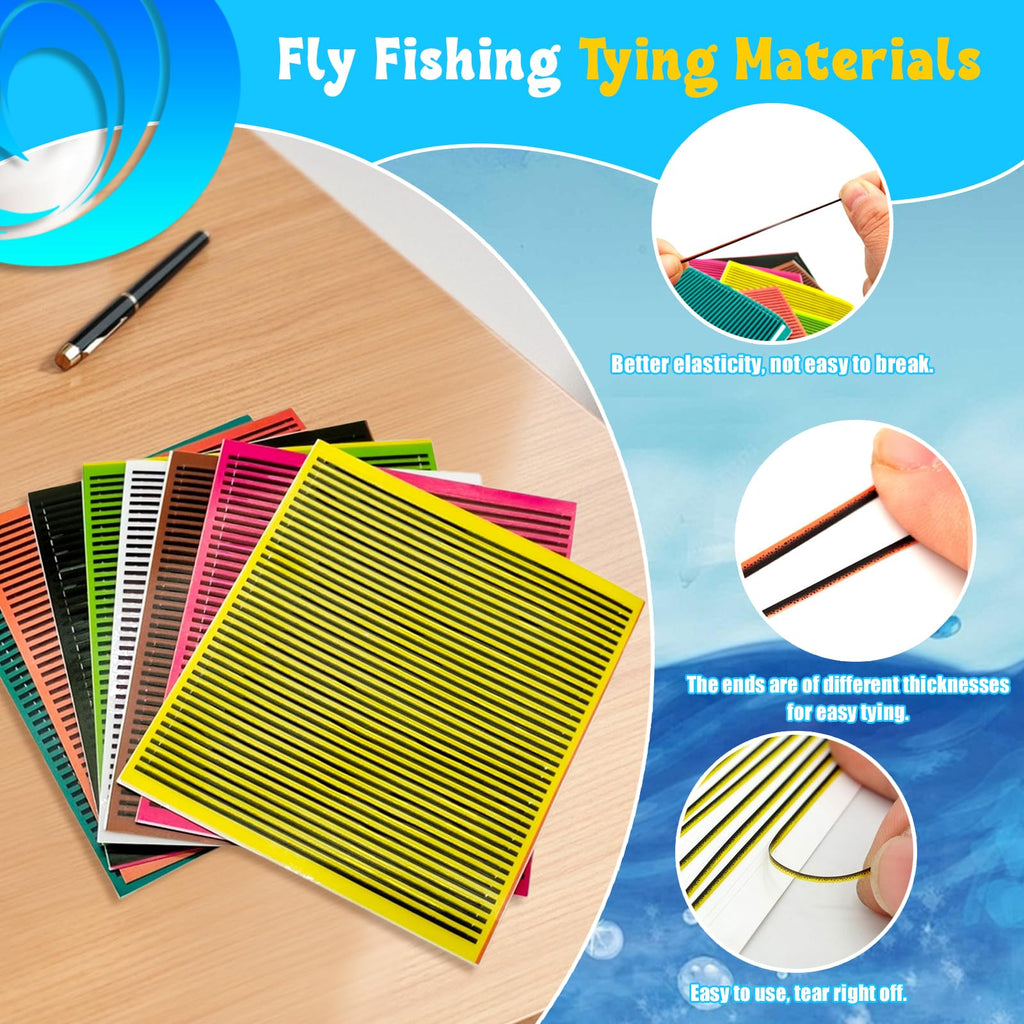 Eastrpupira Fly Tying Materials, Fly Tying Thread, Fishing Lure Making Supplies, Synthetic Peacock Quill for Nymph Bug Shrimp Body Wrap Skin Brand: Xanadued