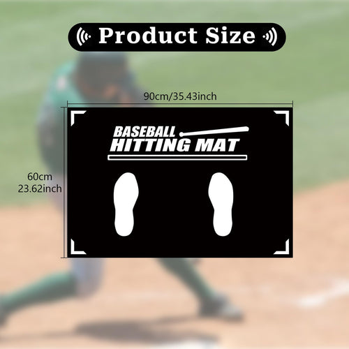 Eastrpupira Baseball Training Mat, T Ball, Baseball and Softball Batter Stance Training Mat, Batting Mat 23.6 x 35.4 Inch