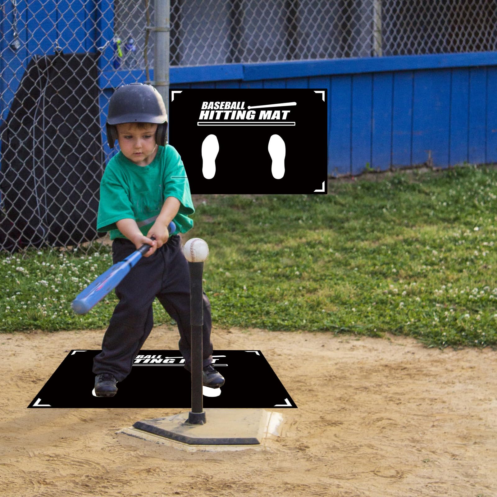 Eastrpupira Baseball Training Mat, T Ball, Baseball and Softball Batter Stance Training Mat, Batting Mat 23.6 x 35.4 Inch