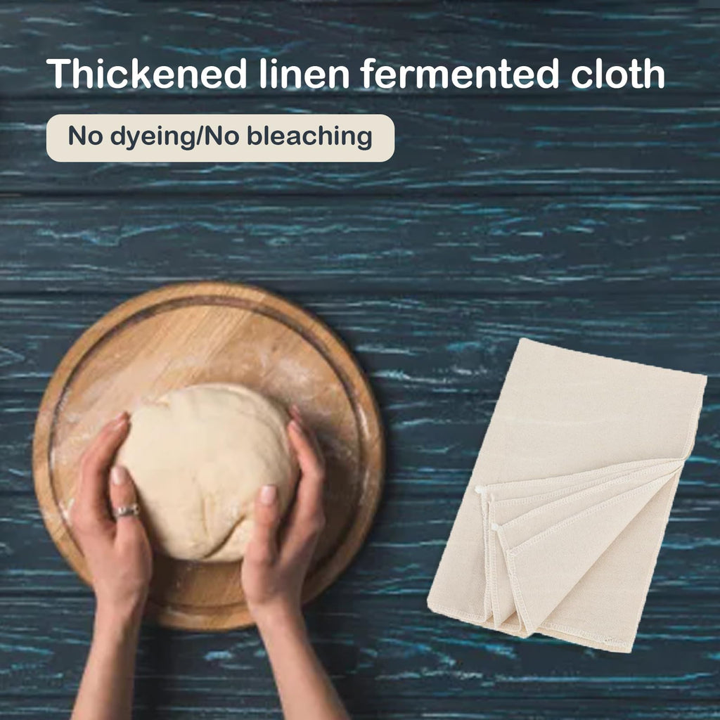Eastrpupira 3Pcs Linen Cloth for Bread Baking 14x18 Inches Tea Towels for Baking Sourdough Bread Proofing Towel Pastry Cloth for Dough, Baguettes, Loaves, Pastry, Homemade Bread