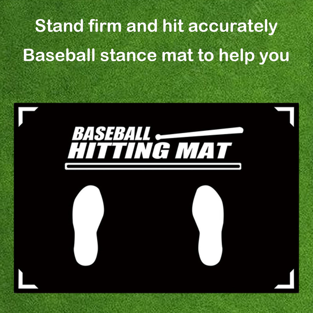 Eastrpupira Baseball Training Mat, T Ball, Baseball and Softball Batter Stance Training Mat, Batting Mat 23.6 x 35.4 Inch