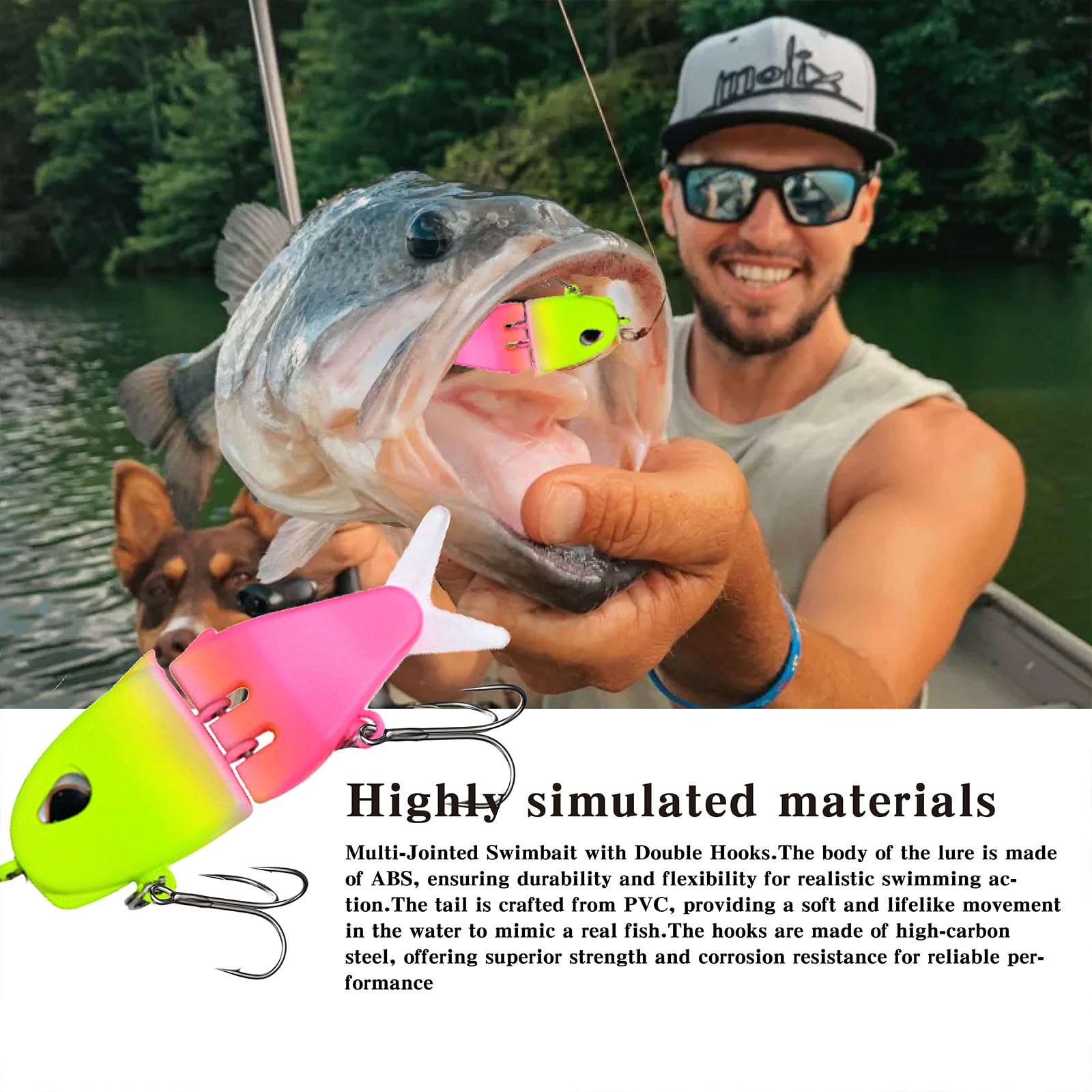 Eastrpupira 7 Pack Mini Glide Bait, Raptor Glide Bait, Swimbait Fishing Lures for Freshwater and Saltwater, Amazing Fishing Gear Present for Family