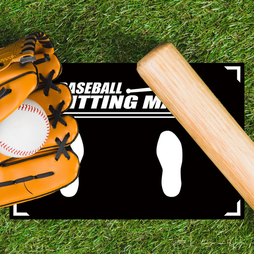 Eastrpupira Baseball Training Mat, T Ball, Baseball and Softball Batter Stance Training Mat, Batting Mat 23.6 x 35.4 Inch