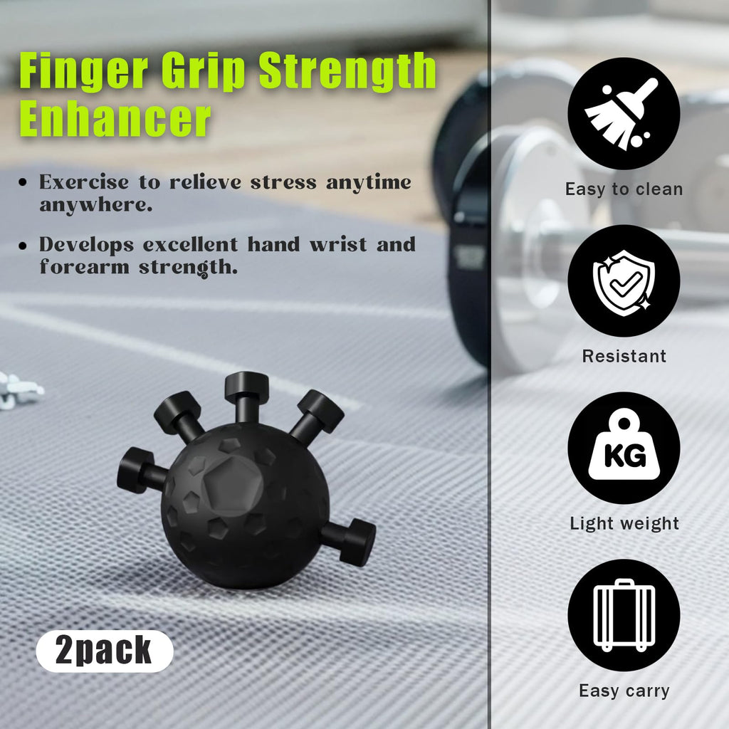 Eastrpupira 2 Pack Finger Grip Strengthener, Finger Strengthener, Finger Strength Trainer, Adjustable Hand Grip Strengthener, Grip Strength Trainer Ball